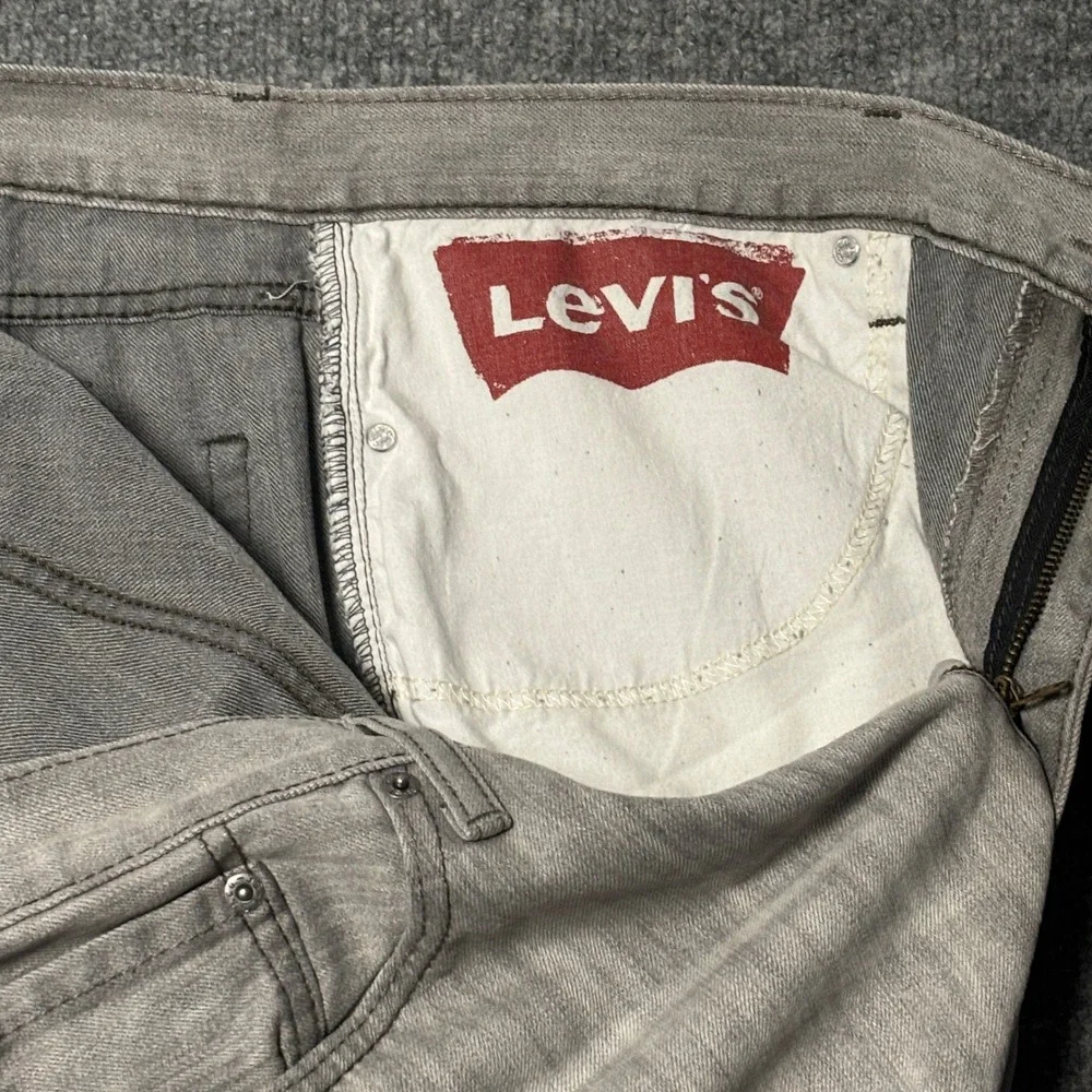 Levis 514 Slim Straight Jeans‎ Mens 40x30 Grey Wash Denim Pants